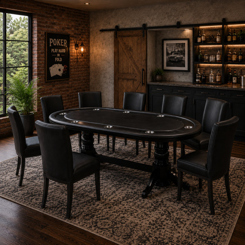 Table de jeu 80 po, Noir
