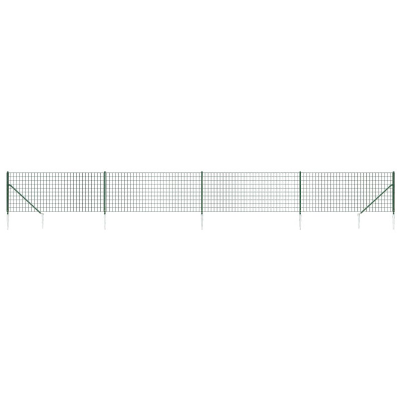 Benon Metal Wire/Mesh Fence, Green, 100cm H x 1000cm W x 7.5cm D, 7