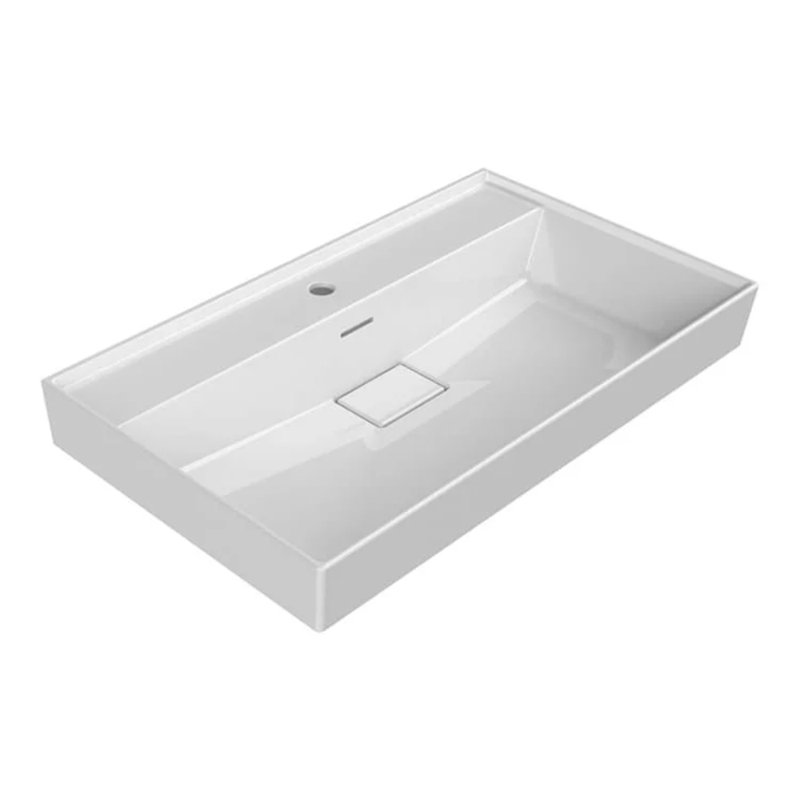 CeraStyle By Nameeks 18.9'' Ceramic Rectangular Bathroom Sink with Overflow, Single Hole Faucet