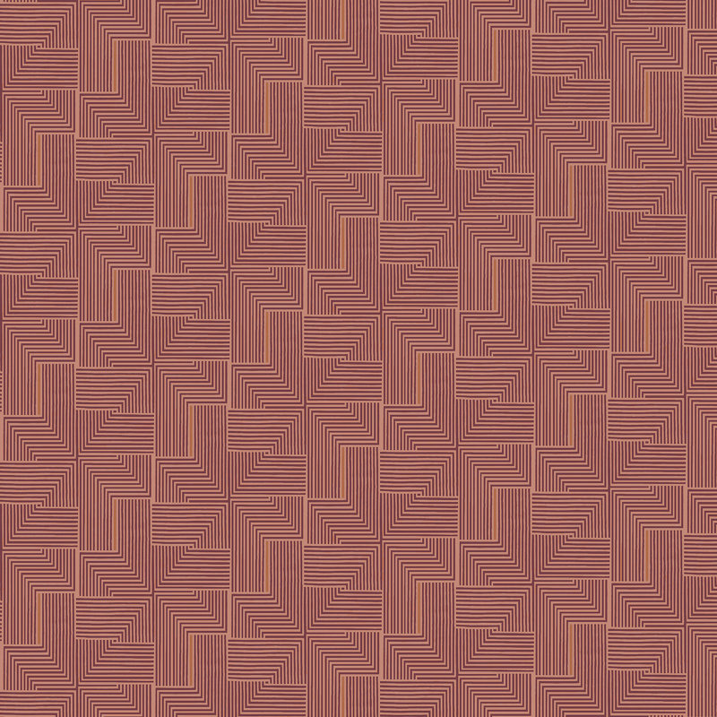 Luxe Labyrinth Wallpaper, Burgundy