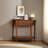 Retro Solid Wood Console Table with 1 Drawer