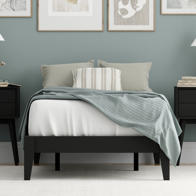 Dorothyann Solid Wood Platform Bed, King, Black