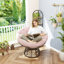 Comfortable 360 Swivel Chair With Thick Cushion, Brown Frame And Pink Finish, Suitable For Living Spaces Indoor Outdoor Ergonomic Design, Soft Frame, Room