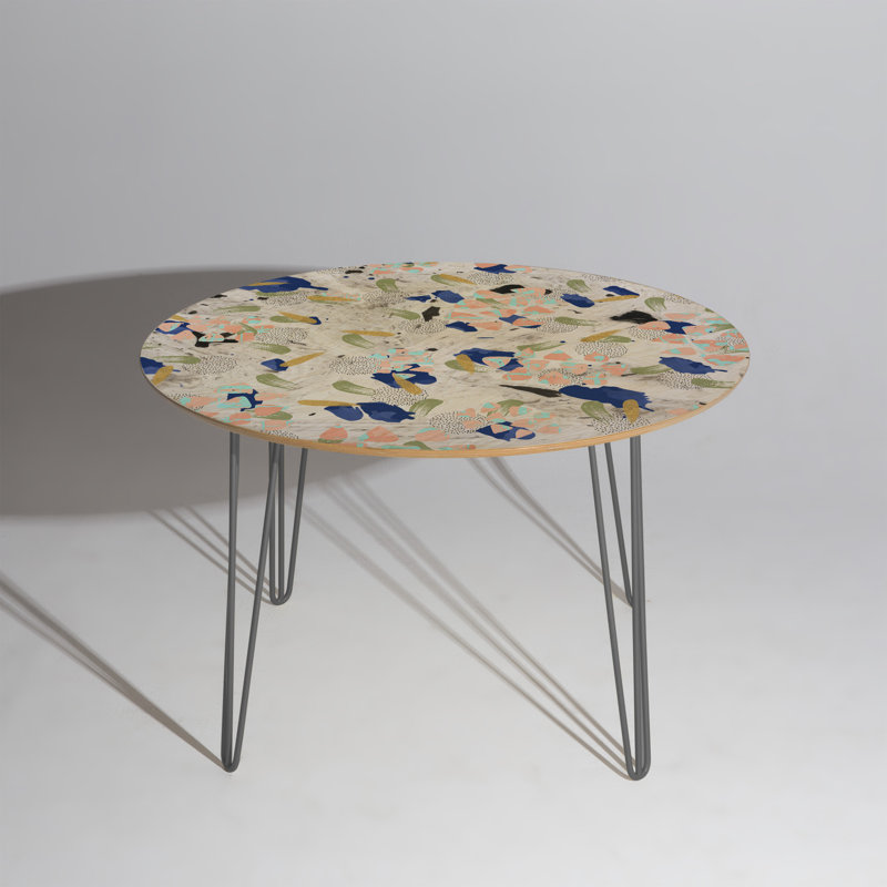 Chula Round Metal Base Dining Table