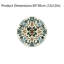 Bohemian Green Tile Round Wall Clock Decor for Playroom Terrace 12" x 12"