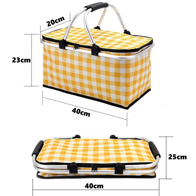 Panier de pique-nique isolant pliable et étanche