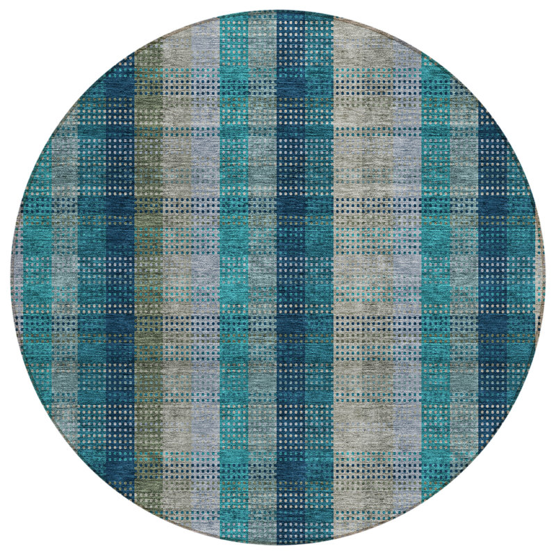  Chayden Area Rug with Non-Slip Backing, Round 8'