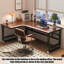Bureau simple et moderne en bois massif en forme de L-167373706