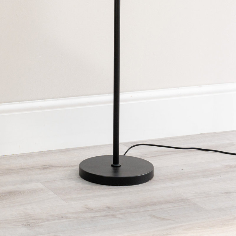 Randalia 145cm Traditional Floor Lamp, Grey, Black 