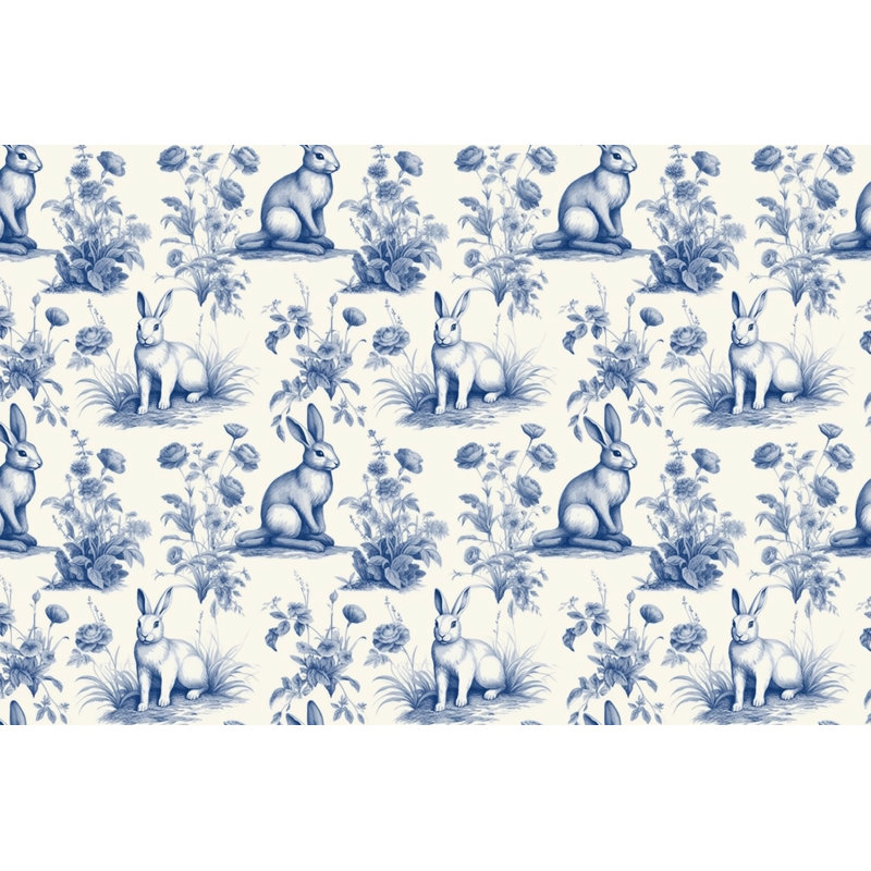 Bunny Blue Bedding, Queen Comforter