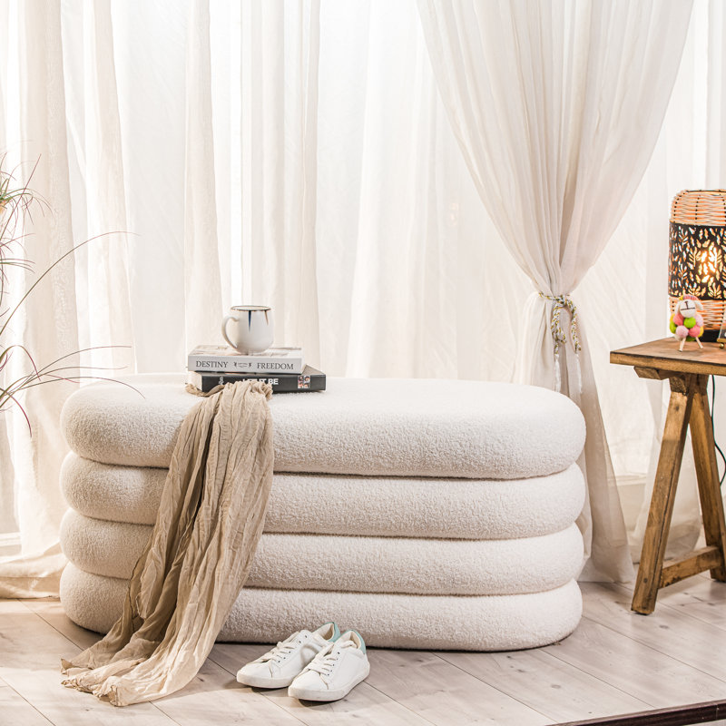 Banc Kerrick Bouclé, Blanc
