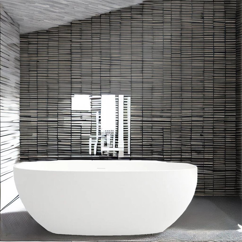 64.96'' x 29.92'' Freestanding Solid Surface Bathtub