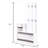 Combination Model Gate Cabinet With Shoe Cabinet+Hang Shelf+ Mirror
