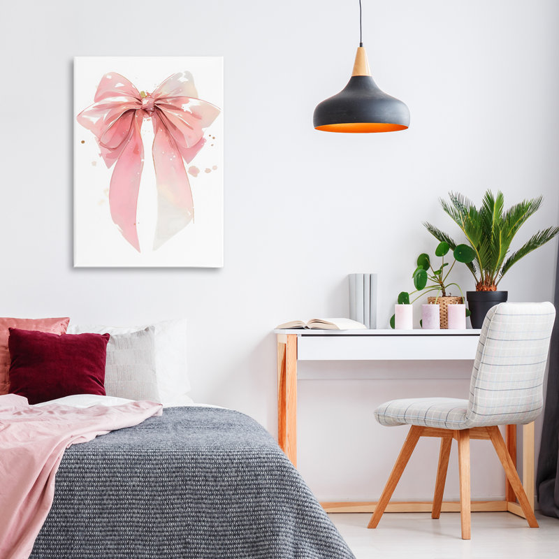 Modern Modern Elegant Bow Canvas, design par Creative Studio, H 24 po x l 16 po