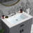 32" W x 20" D Rectangular White Ceramic Single Bathroom Vanity Sink Top with Overflow (Sink Only)