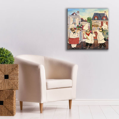 'Italian Chefs'  by Jean Plout Canvas Wall Art, 26" x 26"