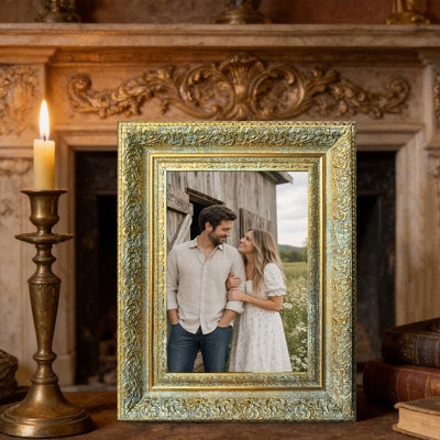 Cadre photo mural 11 pièces x 11 "or antique 11" pour décor de salon