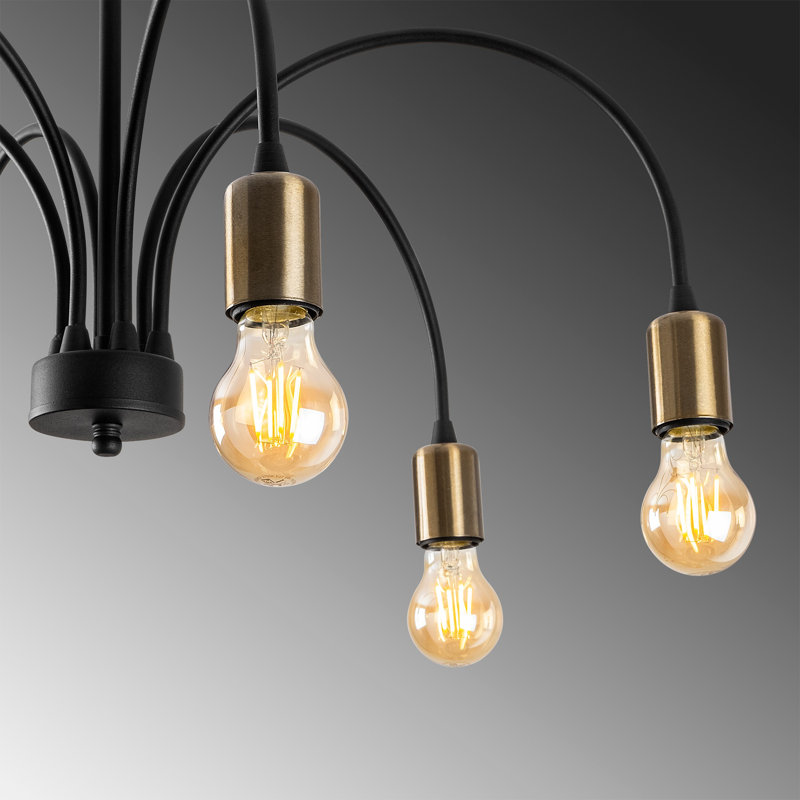 Luminaire suspendu unique à 6 lumières