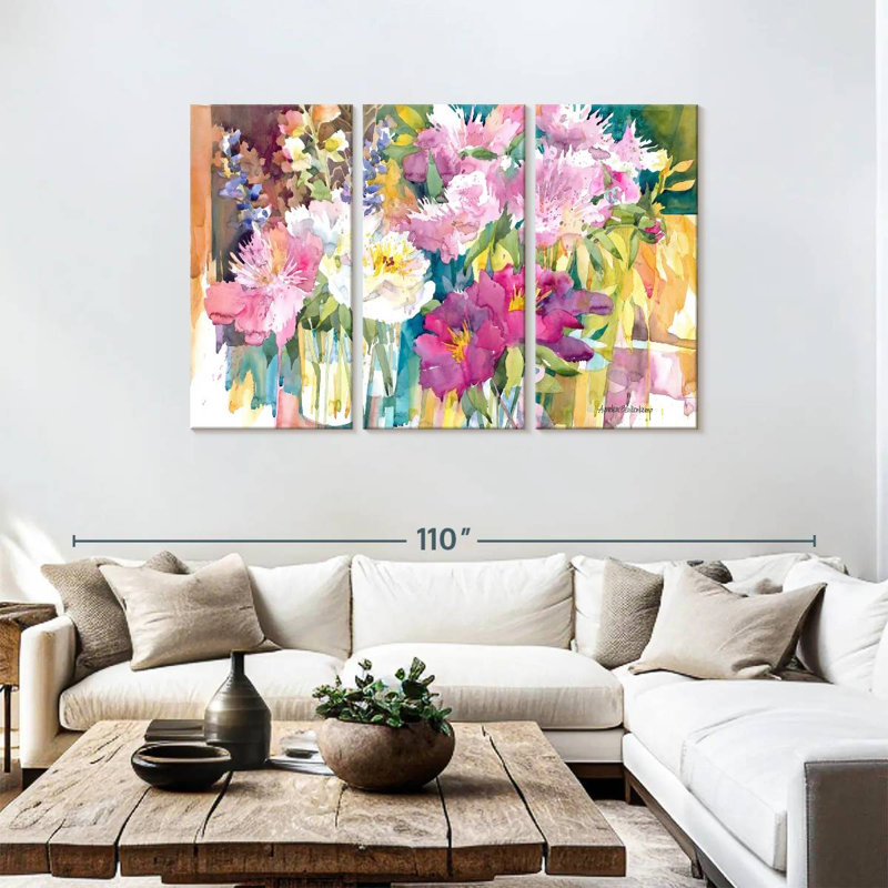 Harnek Plethora Of Peonies, 48" H x 74" W