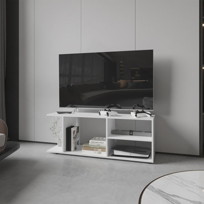 Meuble audio-vidéo Barton, salon, blanc