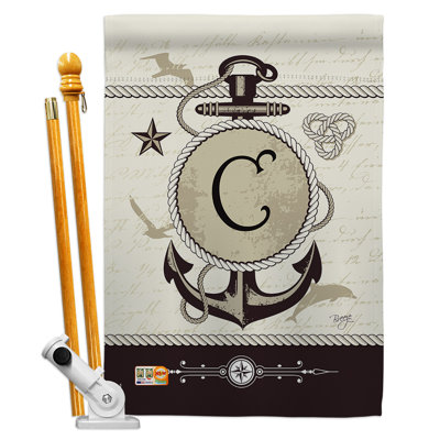 Polyester nautique à 2 côtés 40 x 28 po ensemble de drapeau