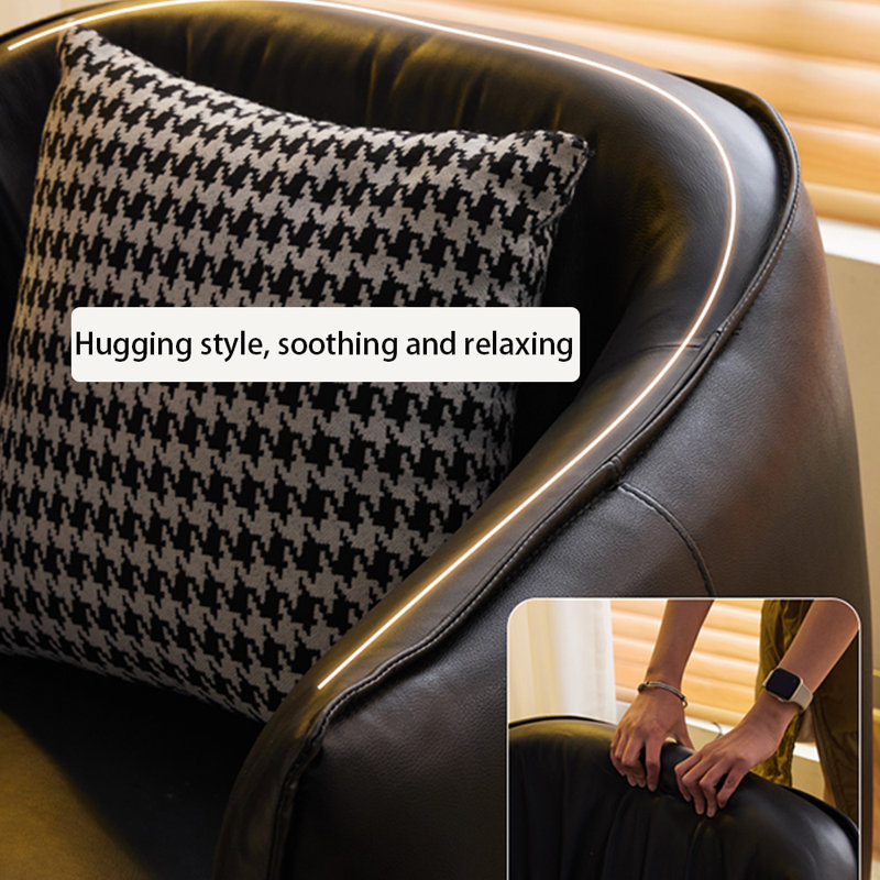 Brene, Silver, Black Faux Leather