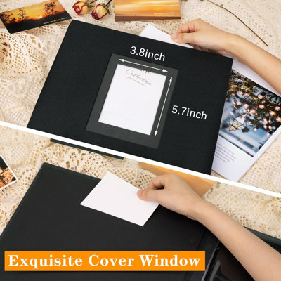 Photo Album 4x6 600 Photos Linen Large Capacity Fabric Cover