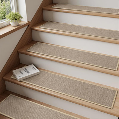 8"x30" Stair-Treads Non Slip 15PCS, Stair Treads for Wooden Steps Indoor, Beige