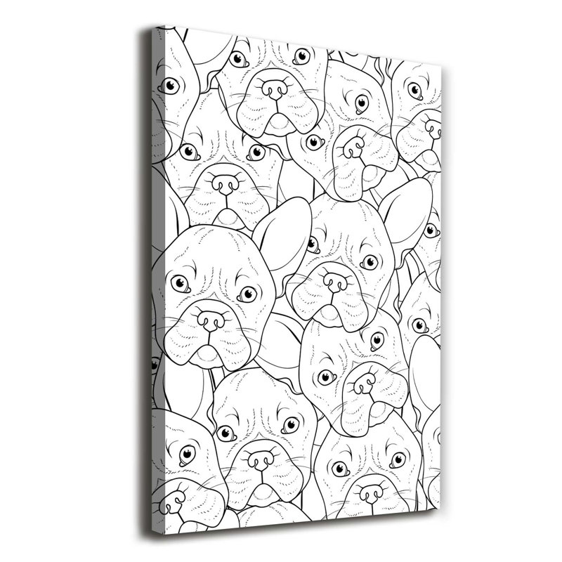 French Bulldogs - Wrapped Canvas Print