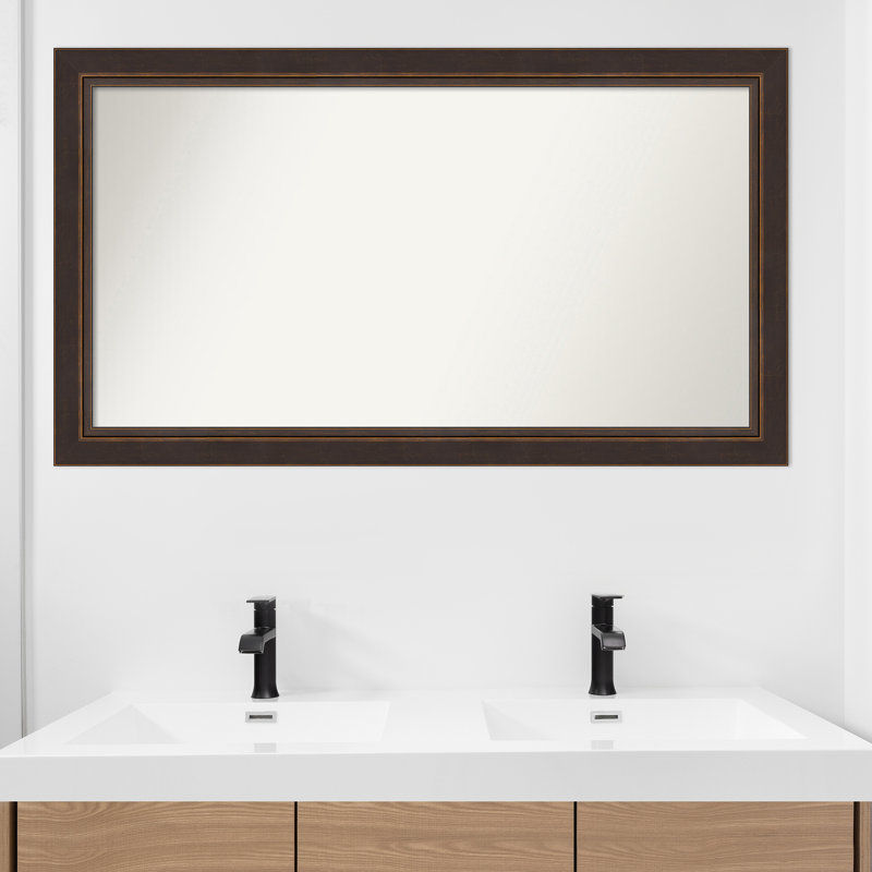 Ramsses Solid Wood Wall Mirror, Rectangle, 26.5" x 46.5"