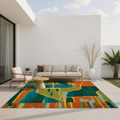 Tapis intérieur et extérieur Verdant Wave