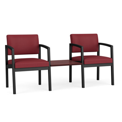 Lenox Steel Waiting Reception 2 Seat Tandem Metal Frame with Center Table
