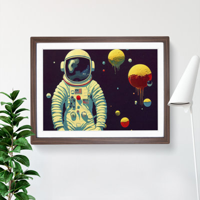 XH1022-6568X Painted Astronaut - Single Picture Frame Print