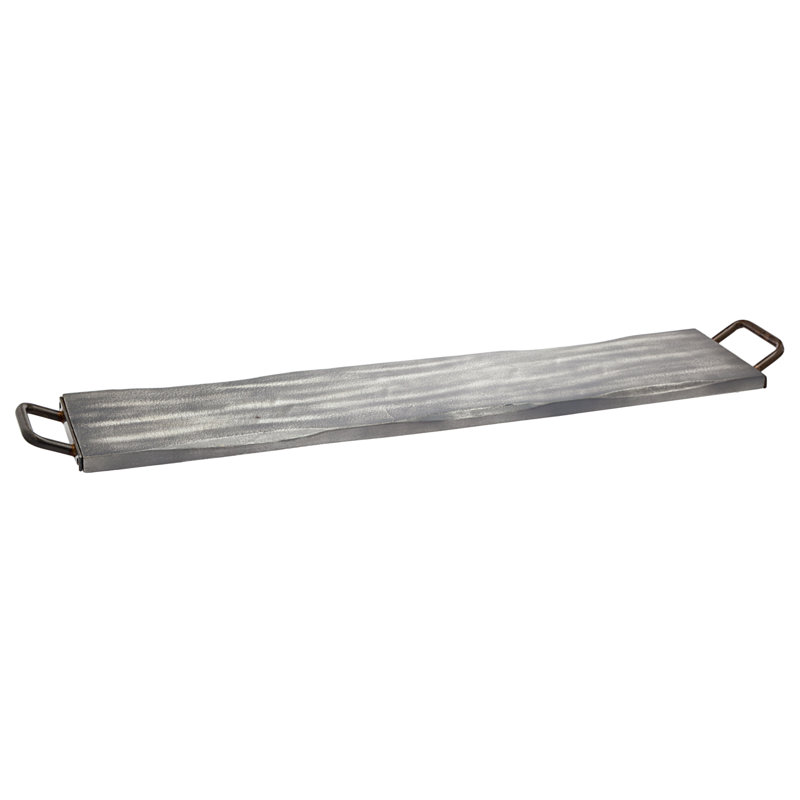 Long plateau de service Alina Ridgewood, H 2 po x l 39 po x P 7 po, Gris