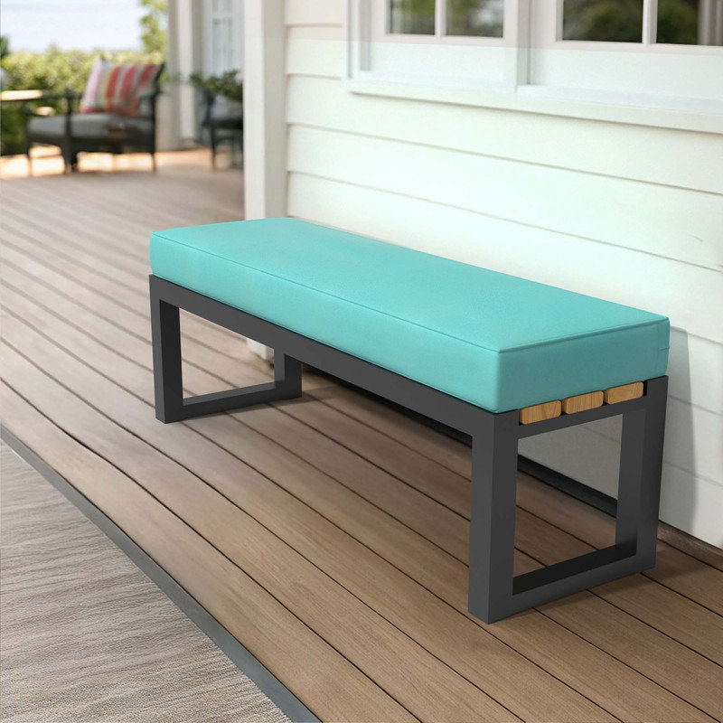 Sunbrella Bench Seat Cushion, Canvas Aruba