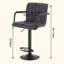 Aisleyne Swivel Upholstered Faux Leather Adjustable Height Bar Stool-552809155