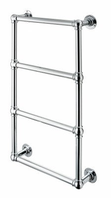 Wollaston 4 Rail Wall-Mounted Electric Towel Warmer, Polished Brass