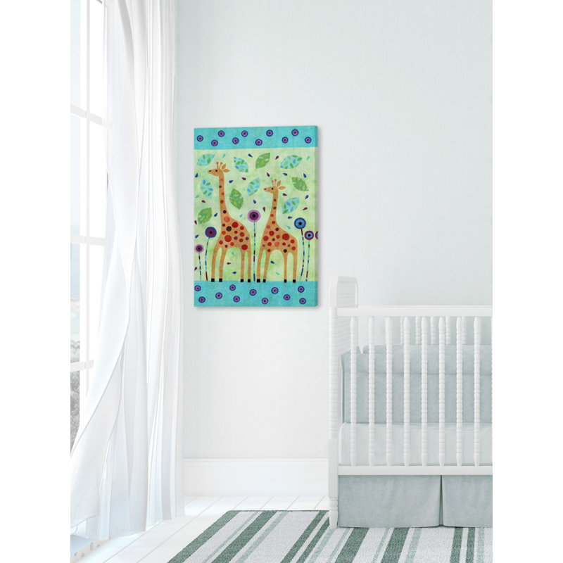 Parkman «Giraffe pair», reproduction sur toile tendue, H 12 po x l 8 po x P 1,5 po