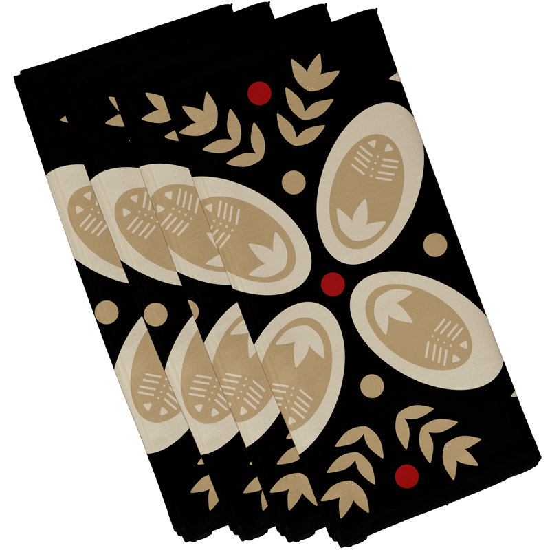 Ensemble de serviettes 4 pièces Mazee, Noir