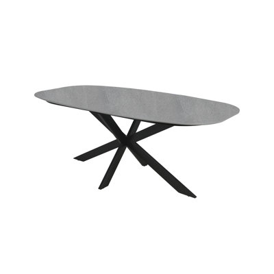 Ebensburg Oval Metal Base Dining Table