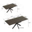 Ensemble de table de salle à manger extensible pour 6 à 8 personnes avec chaises en forme de C sans accoudoirs rembourrées, parfaites pour les réunions de famille et les invités