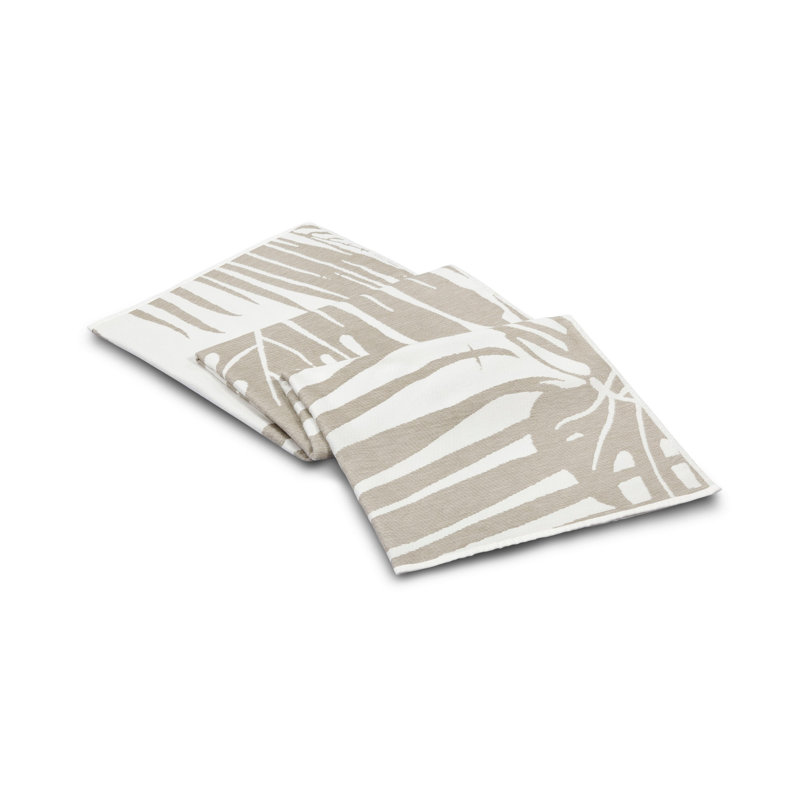Cotton Midweight Beach Towel, Warm Gray/White  
