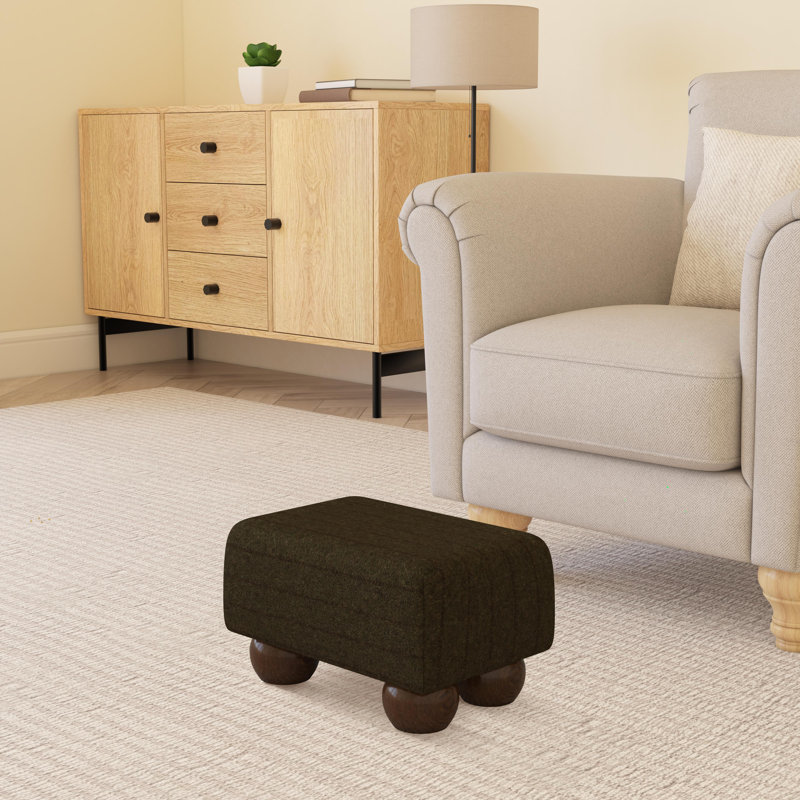 Manufactured Wood Accent Stool, Cyprus Green, Mahogany Wood