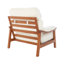 Chaise d'appoint Mid-Century avec structure en bois massif et coussins amovibles-132274197