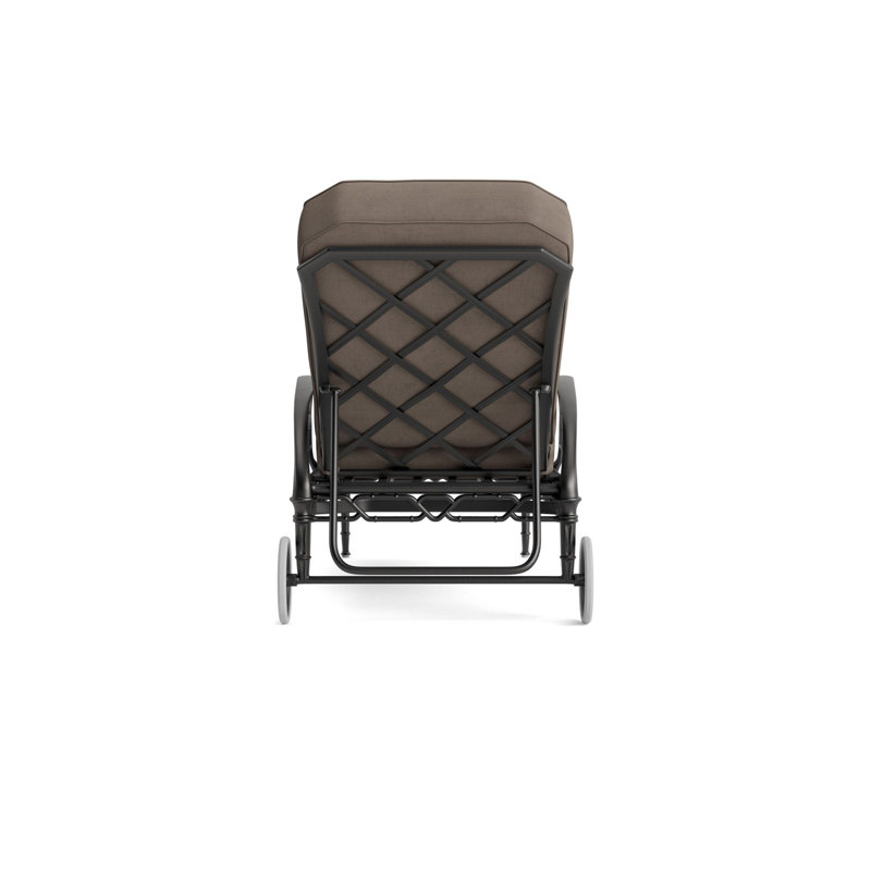 Calcutta Outdoor Chaise Lounge, Textured Pewter, Fusion Charcoal