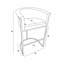 Tabouret Leathaire avec base en chrome doré-732608489