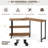 Collinsburg L-Shaped Metal Base Writing Desk-288300793