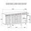 Buffet 4 portes en chêne beige