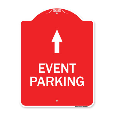 Signmission Designer Series Sign - Event Parking Only (With Upper Left Arrow)/24066