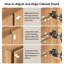 Armoire de rangement arquée avec poignée dorée-876656745